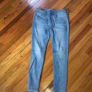 American eagle super stretch light wash jeans